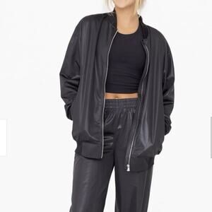 Mono B Zip Up Black Jacket Small